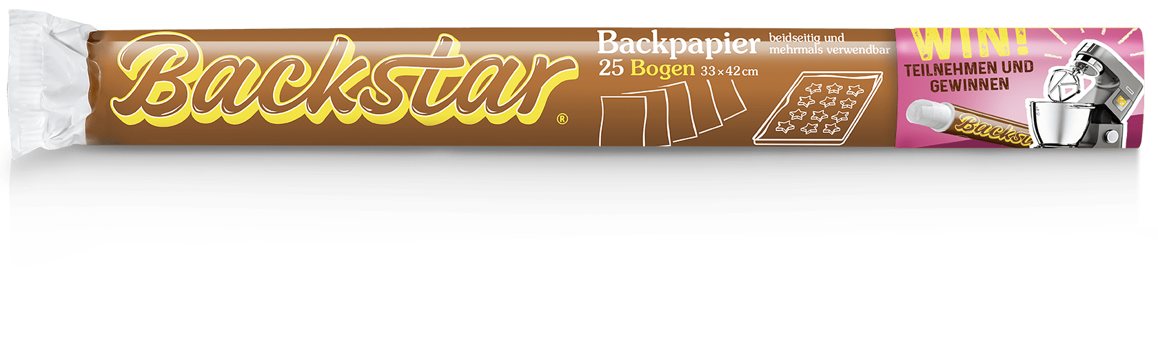 Backstar Verpackung: 25 Bogen Backpapier